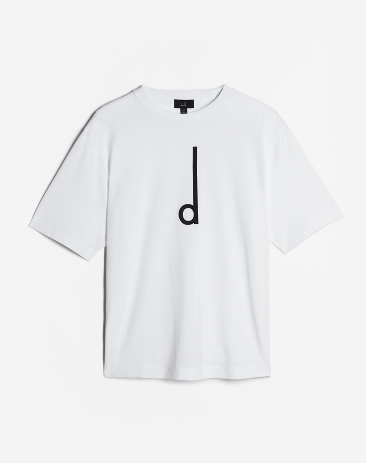 D 아플리케 티셔츠 DUNHILL 티셔츠 남성 D 아플리케 티셔츠 f