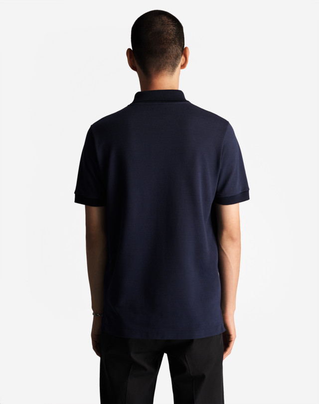 DUNHILL D BUTTON SILK PIQUE POLO POLOS Man e