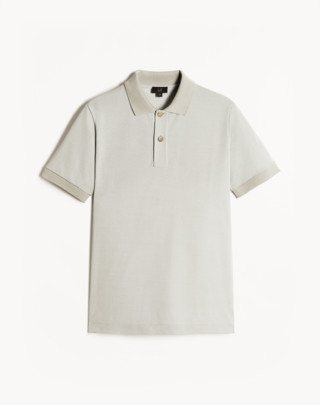 D Button Silk Pique Polo