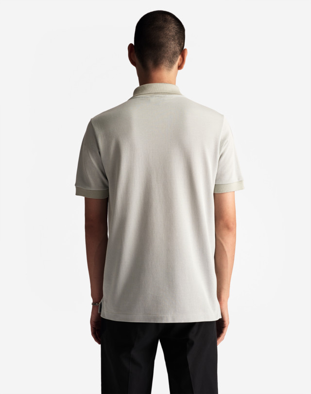DUNHILL D BUTTON SILK PIQUE POLO POLOS Man e