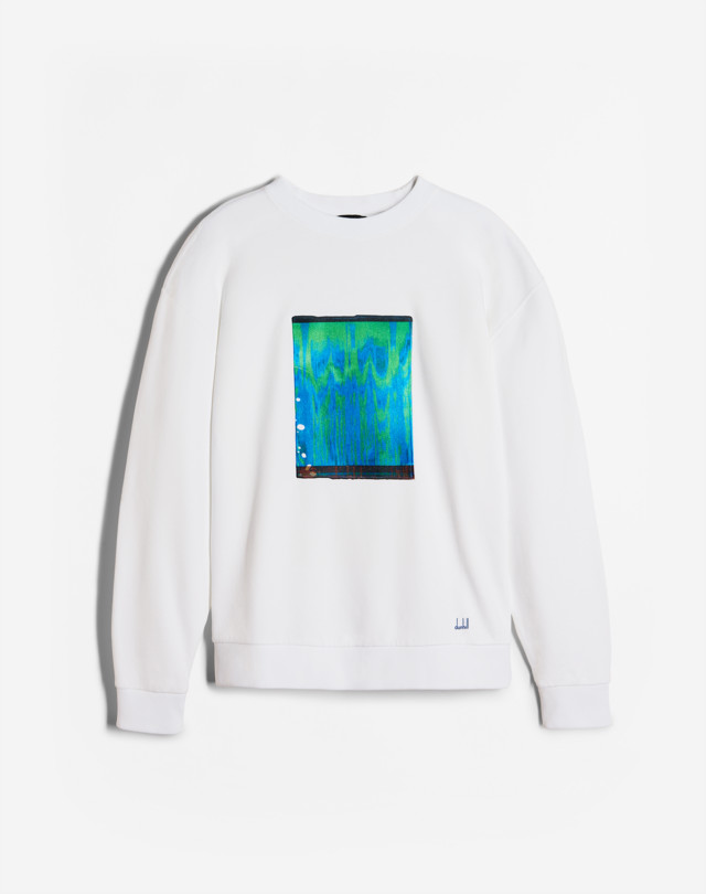 DUNHILL ELLEN CAREY MOIRE MONOCHROME SWEATSHIRT SWEATSHIRTS Man f