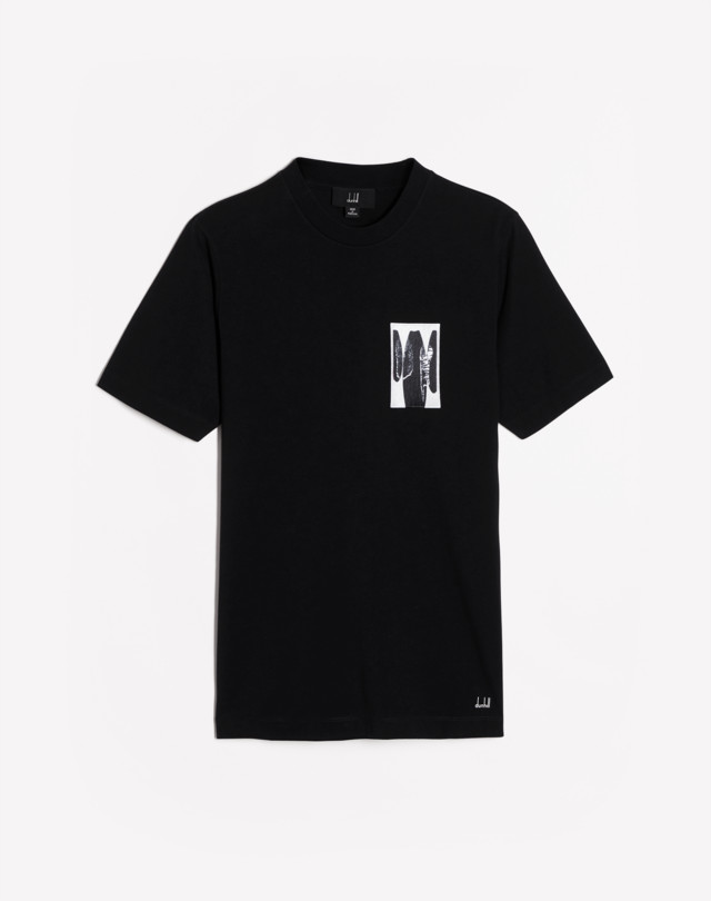 DUNHILL ELLEN CAREY BLACK PULL WITH TWO FILIGREES T-SHIRT T-SHIRTS Man f