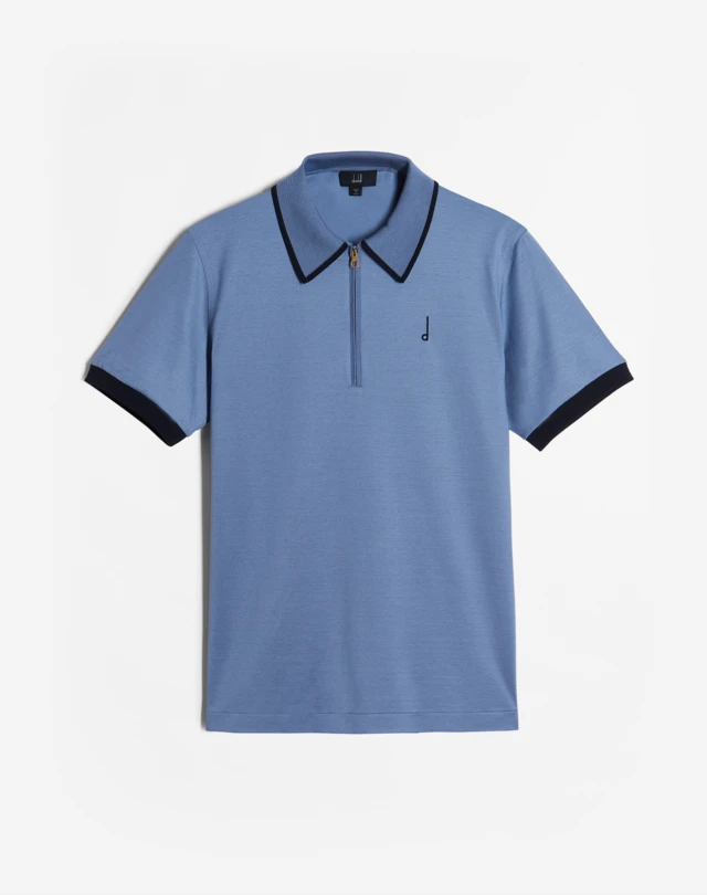 Men's D POLO WITH ZIP | dunhill MX Online Store