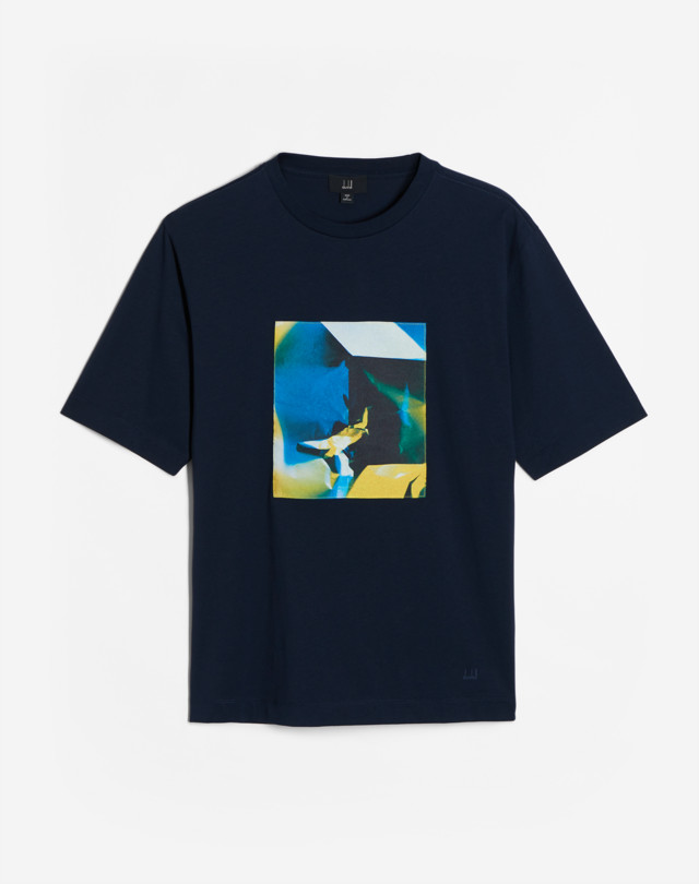 DUNHILL ELLEN CAREY DINGS & SHADOWS BLUE T-SHIRT T-SHIRTS Man f