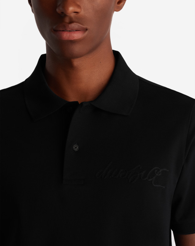 DUNHILL 1921 SCRIPT LOGO SHORT SLEEVE POLO POLOS Man a