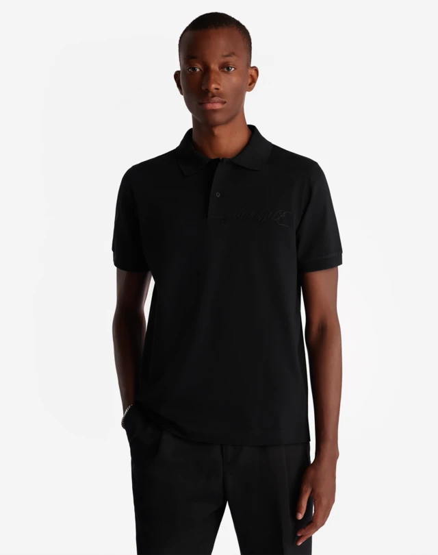 DUNHILL 1921 SCRIPT LOGO SHORT SLEEVE POLO POLOS Man d