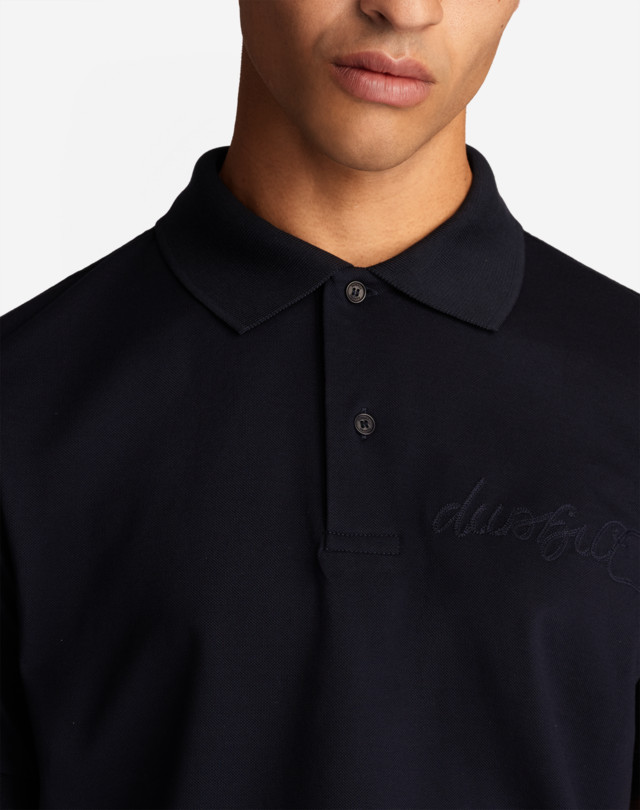 DUNHILL 1921 SCRIPT LOGO SHORT SLEEVE POLO POLOS Man a