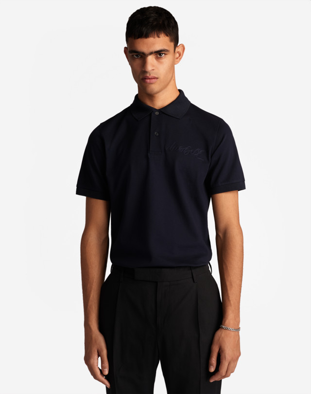 DUNHILL 1921 SCRIPT LOGO SHORT SLEEVE POLO POLOS Man d