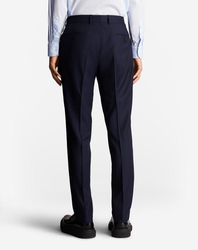 DUNHILL SUPERFINE WOOL PRINCE OF WALES MAYFAIR TROUSERS FORMAL TROUSERS Man e