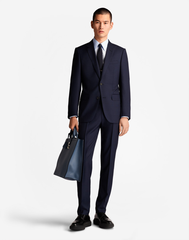 DUNHILL SUPERFINE WOOL PRINCE OF WALES MAYFAIR TROUSERS FORMAL TROUSERS Man r