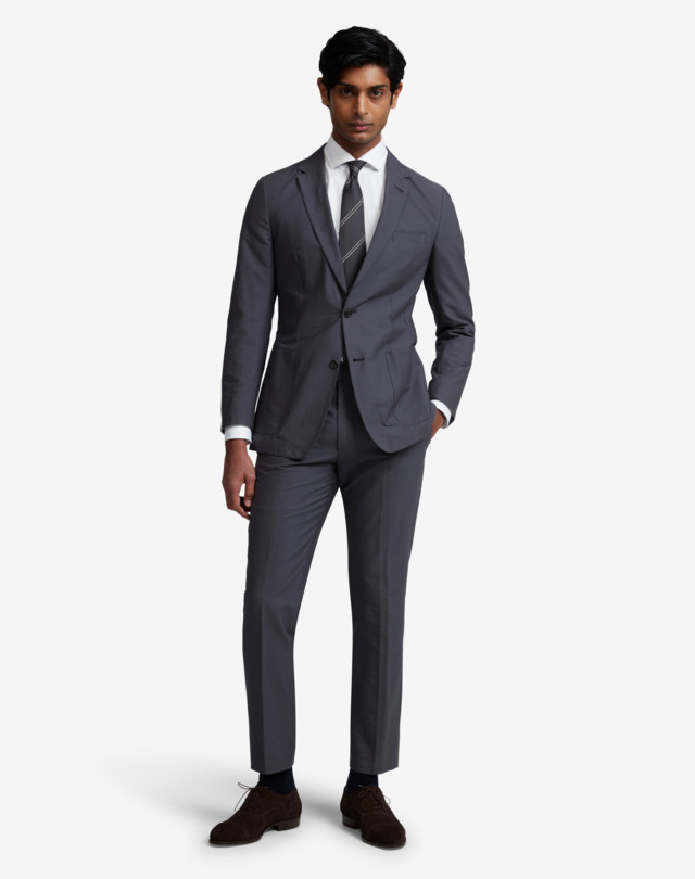 DUNHILL БРЮКИ MAYFAIR ИЗ СИРСАКЕРА КЛАССИЧЕСКИЕ БРЮКИ Для Мужчин r