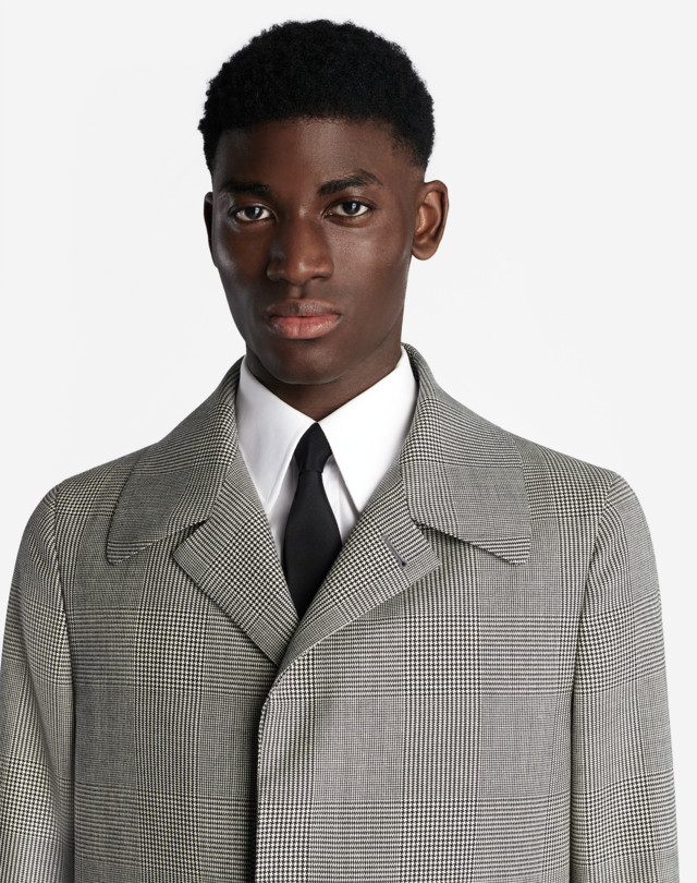 DUNHILL WOOL CHECK CAR COAT CAR COATS Man a