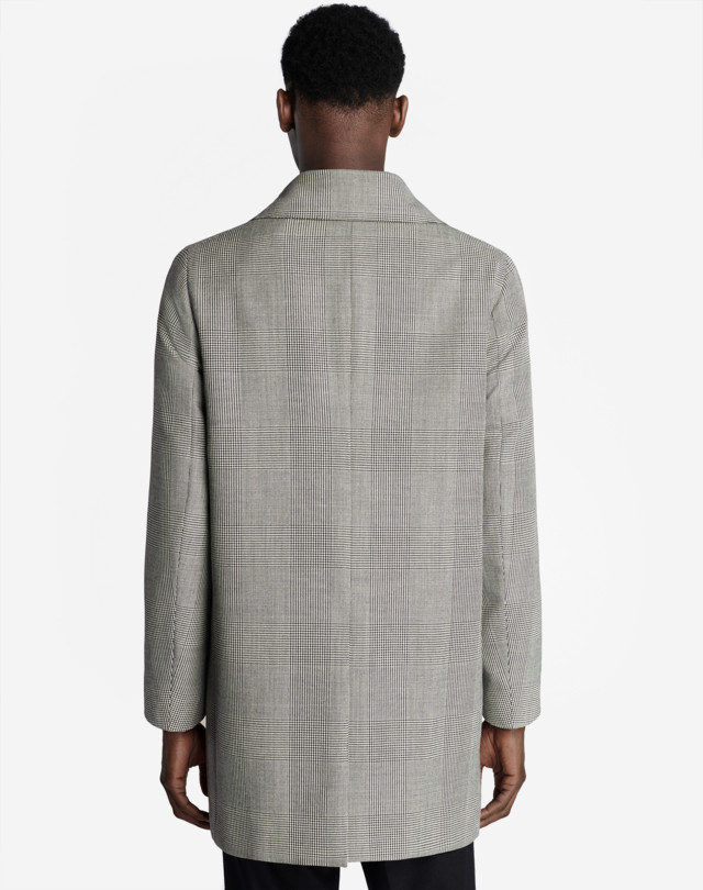 DUNHILL WOOL CHECK CAR COAT CAR COATS Man e