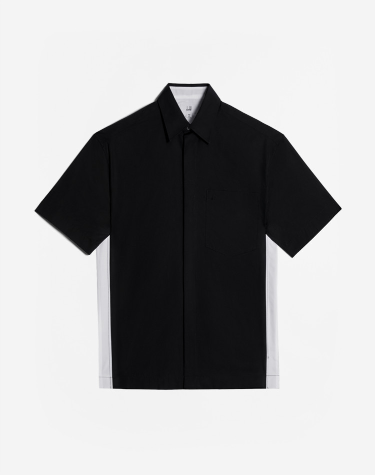 STRIPE DETAIL SHORT SLEEVE SHIRT DUNHILL SHORT SLEEVE CASUAL SHIRTS Man STRIPE DETAIL SHORT SLEEVE SHIRT f