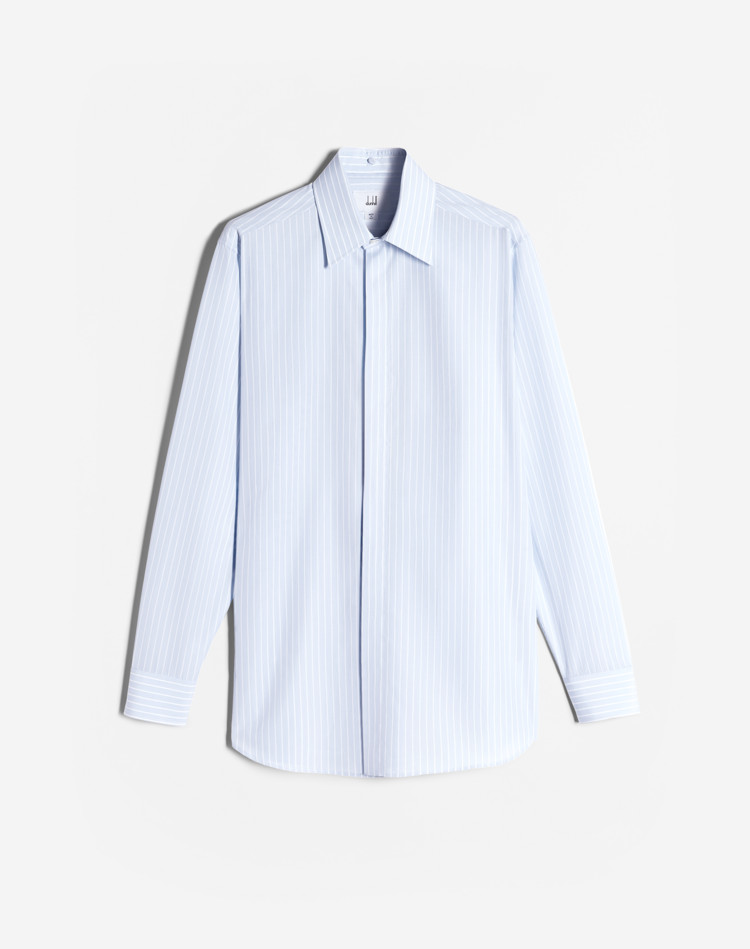 COMPENDIUM COTTON STRIPED SHIRT DUNHILL LONG SLEEVE CASUAL SHIRTS Man COMPENDIUM COTTON STRIPED SHIRT f