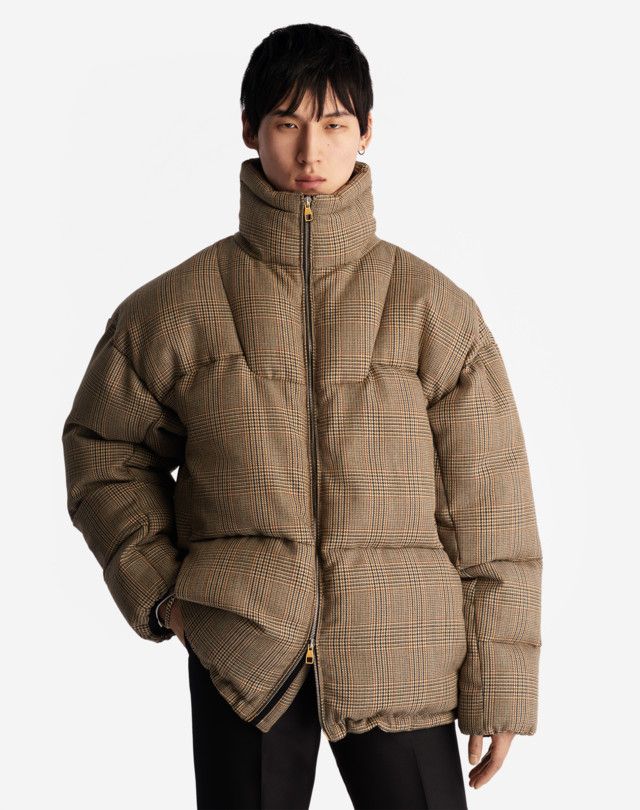 DUNHILL CAR SEAT CHECK DOWN JACKET DOWN JACKETS Man d
