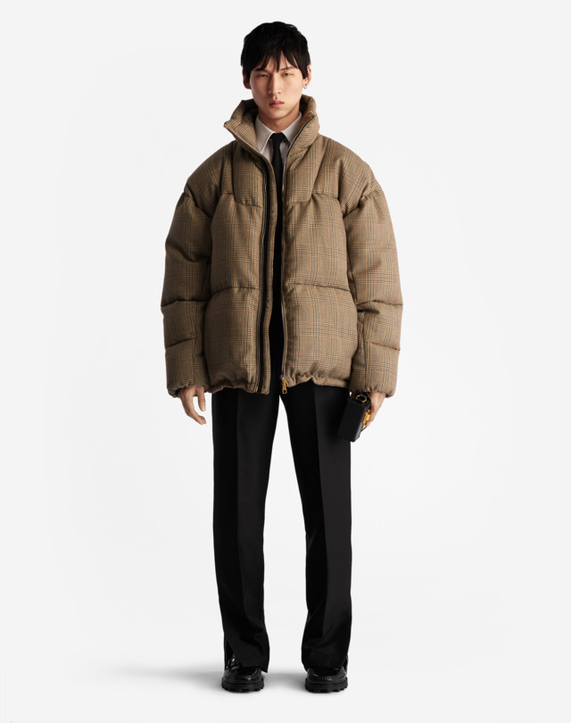 DUNHILL CAR SEAT CHECK DOWN JACKET DOWN JACKETS Man r