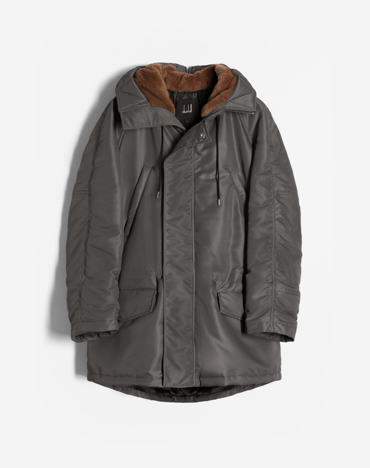 SHEARLING HOOD MILITARY PARKA DUNHILL PARKAS Man SHEARLING HOOD MILITARY PARKA f