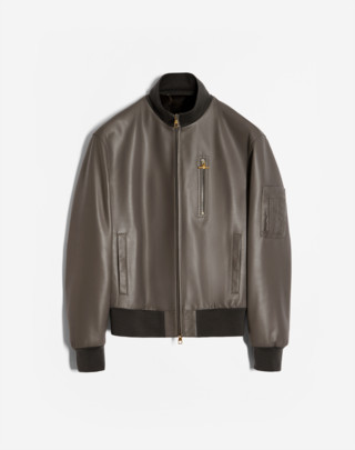LEATHER ZIP POCKET JACKET