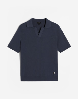 Rib Cotton Silk Polo 