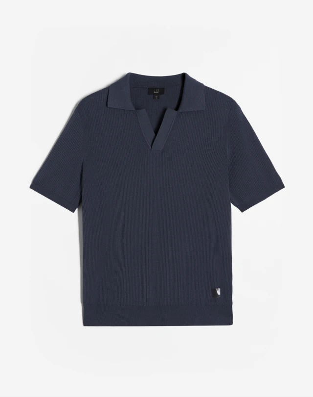 Men's Rib Cotton Silk Polo | dunhill UK