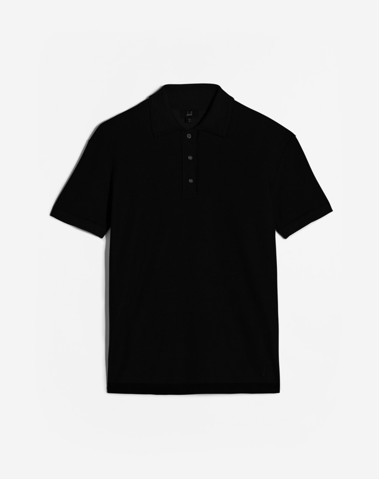 DUNHILL KNITTED POLOS Man Merino Silk Pique Polo f