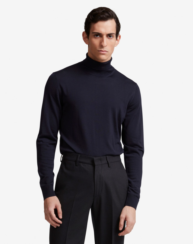 DUNHILL 18GG MERINO ROLL NECK ROLL NECKS Man d