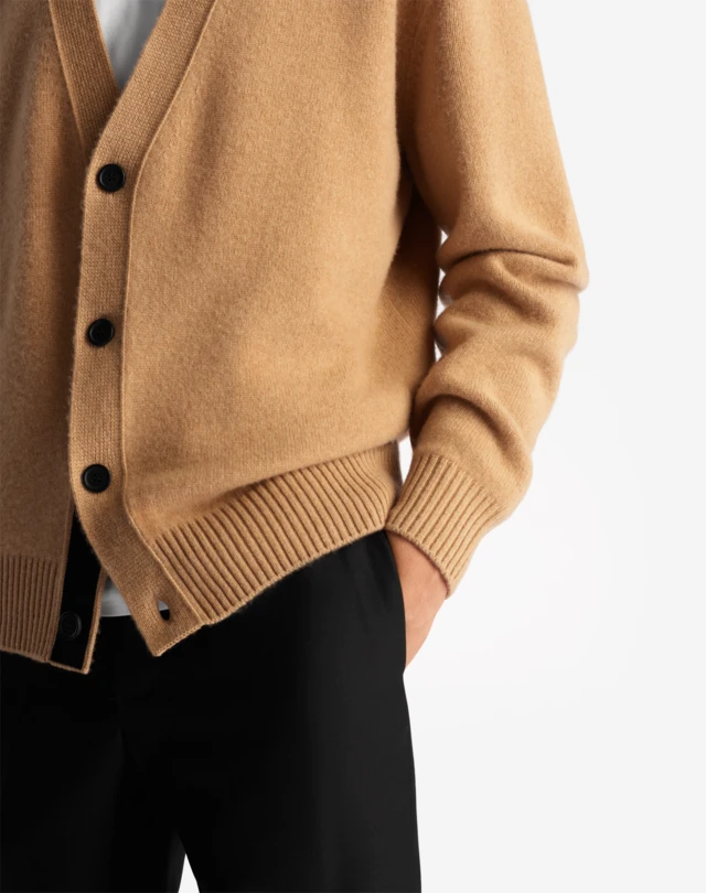 DUNHILL GROSGRAIN CASHMERE CARDIGAN CARDIGANS Man a