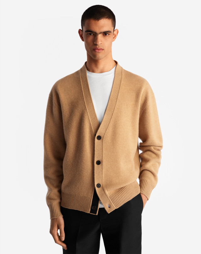 DUNHILL GROSGRAIN CASHMERE CARDIGAN CARDIGANS Man d