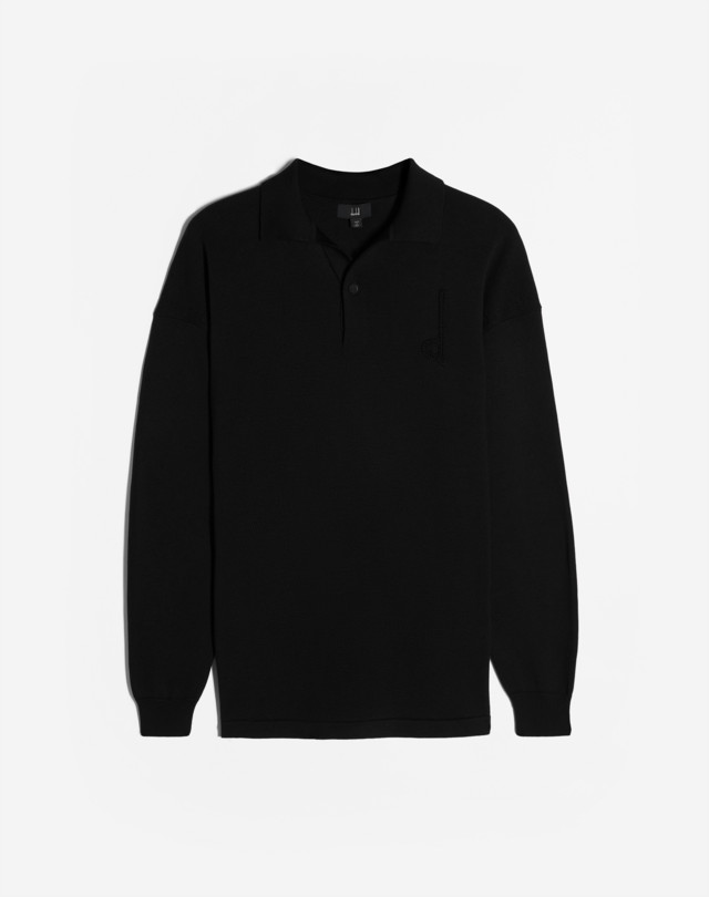 DUNHILL CLUB KNITTED LONG SLEEVE POLO KNITTED POLOS Man f