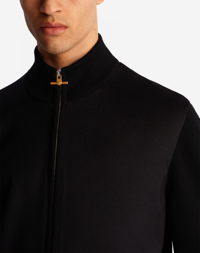DUNHILL WOOL CASHMERE FRONT TRACK JACKET JUMPERS Man a