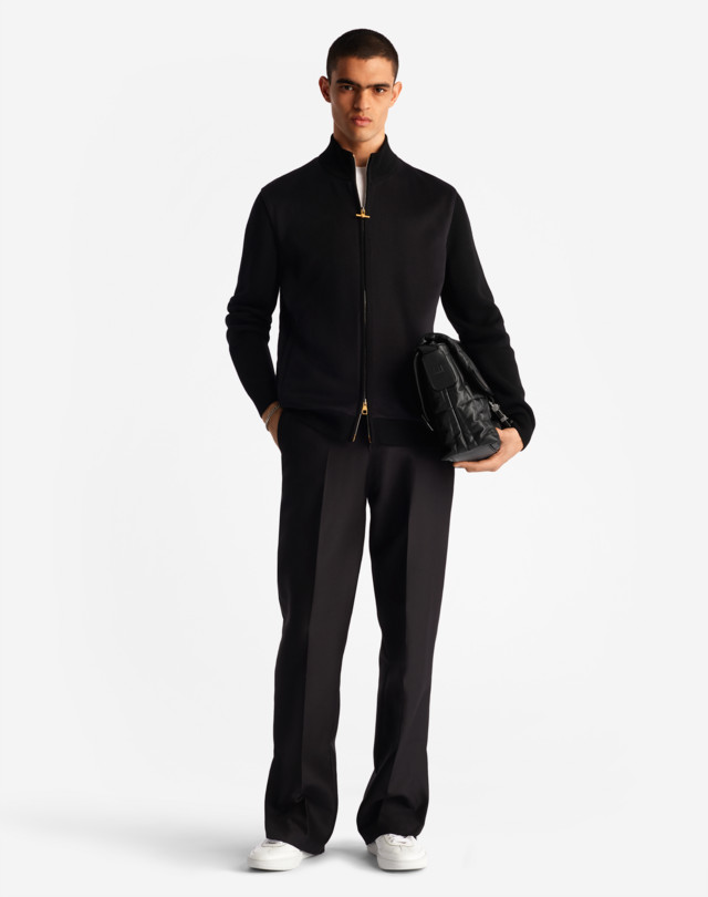 DUNHILL WOOL CASHMERE FRONT TRACK JACKET JUMPERS Man r