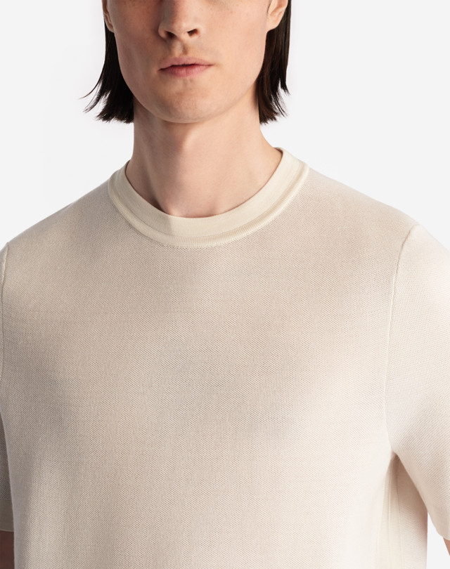 DUNHILL MERINO SILK PIQUE T-SHIRT T-SHIRTS Man a