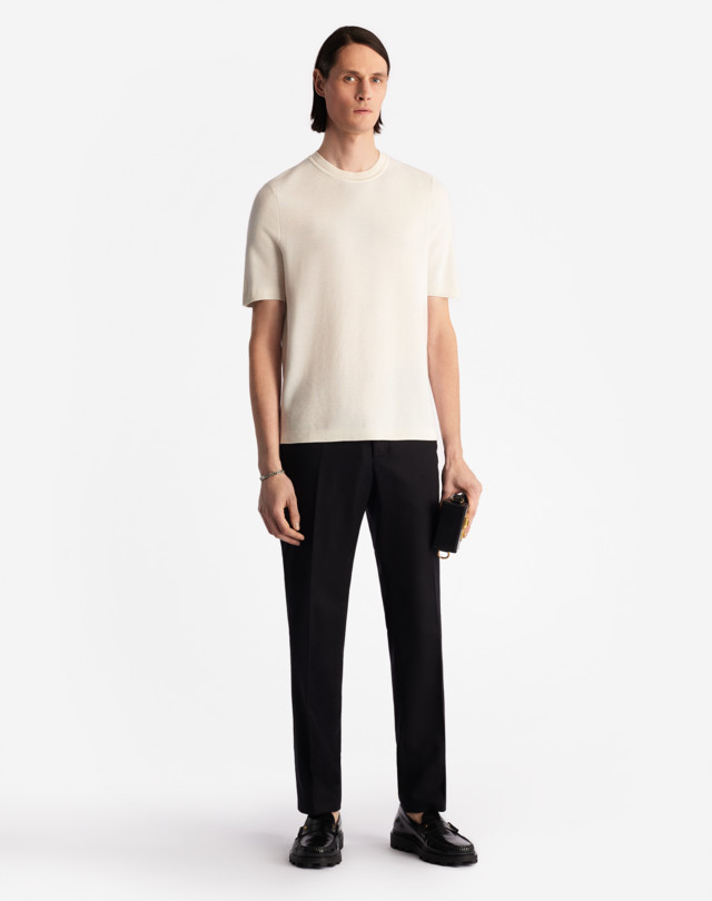 DUNHILL MERINO SILK PIQUE T-SHIRT T-SHIRTS Man r