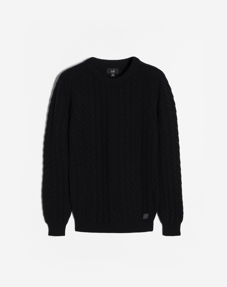 TRANSMISSION GEARS CABLE CASHMERE JUMPER DUNHILL JUMPERS Man TRANSMISSION GEARS CABLE CASHMERE JUMPER f