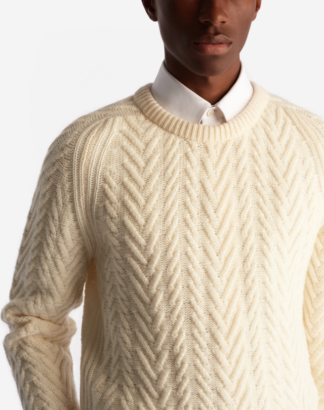 DUNHILL TRANSMISSION GEARS CABLE CASHMERE JUMPER JUMPERS Man a