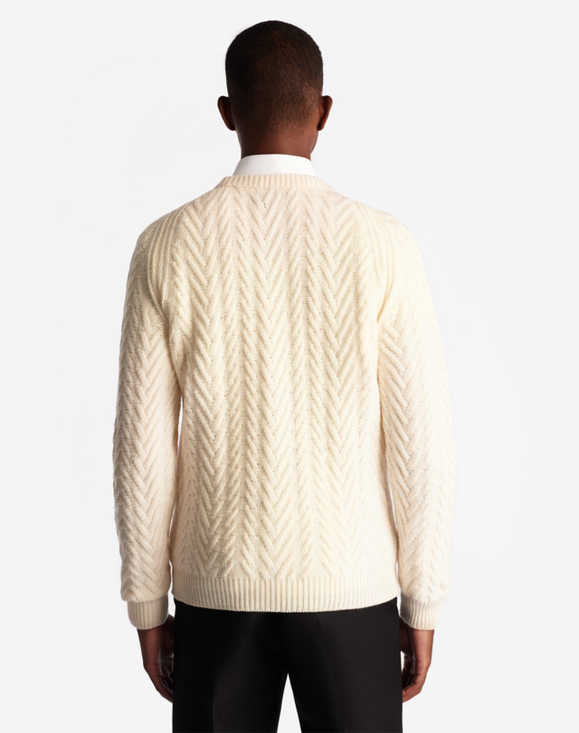DUNHILL TRANSMISSION GEARS CABLE CASHMERE JUMPER JUMPERS Man e