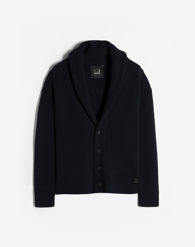 DUNHILL Gerippter Cardigan Mit Schalkragen CARDIGAN Herren f