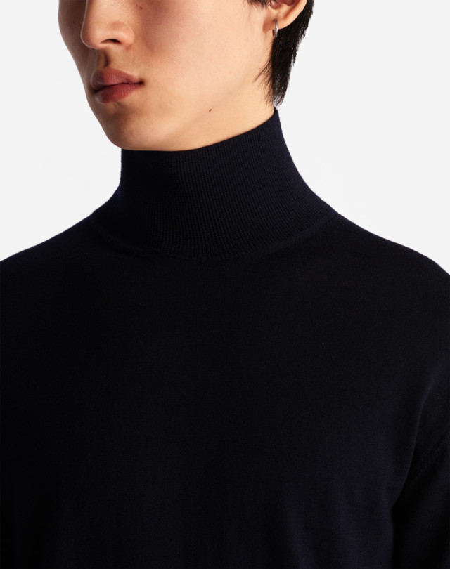 DUNHILL HIGH NECK SILK COTTON JUMPER JUMPERS Man a