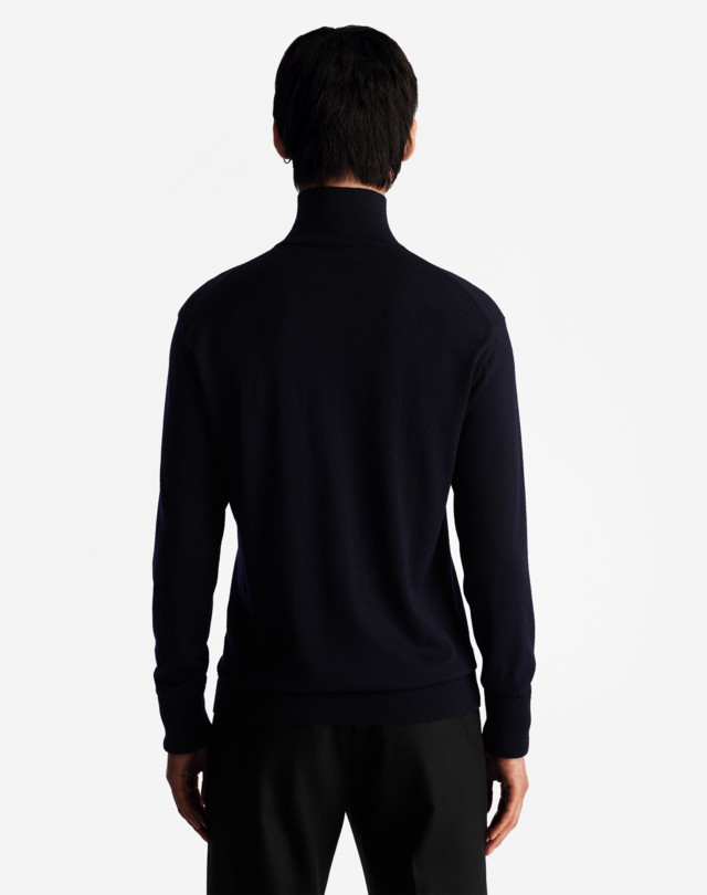DUNHILL HIGH NECK SILK COTTON JUMPER JUMPERS Man e