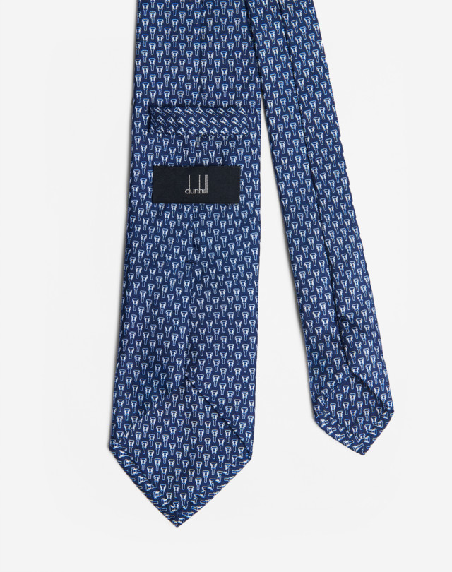 DUNHILL DUNHILL LOCK TIE 8CM PRINTED TIES Man r