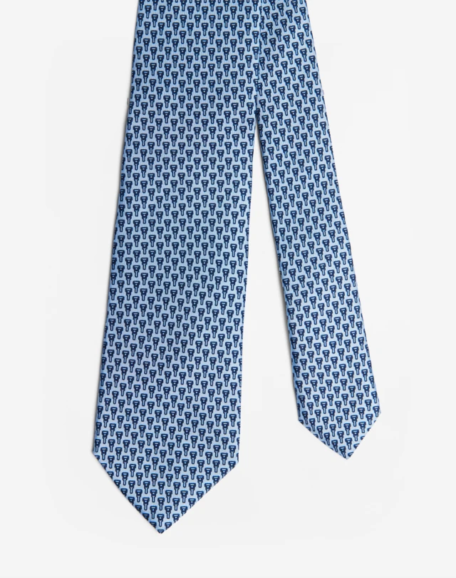 Dunhill Men's Printed Ties - Blue