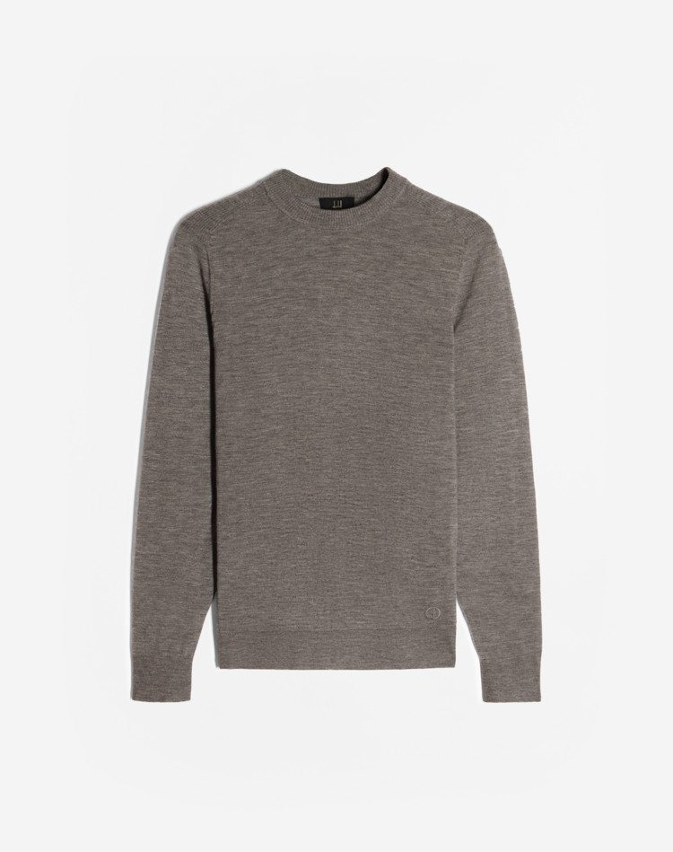 Superfine Cashmere Crew Neck Jumper DUNHILL JUMPERS Man Superfine Cashmere Crew Neck Jumper f