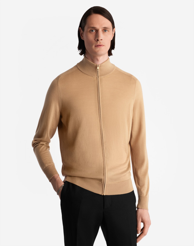 DUNHILL SUPERFINE CASHMERE ZIP JUMPER JUMPERS Man d