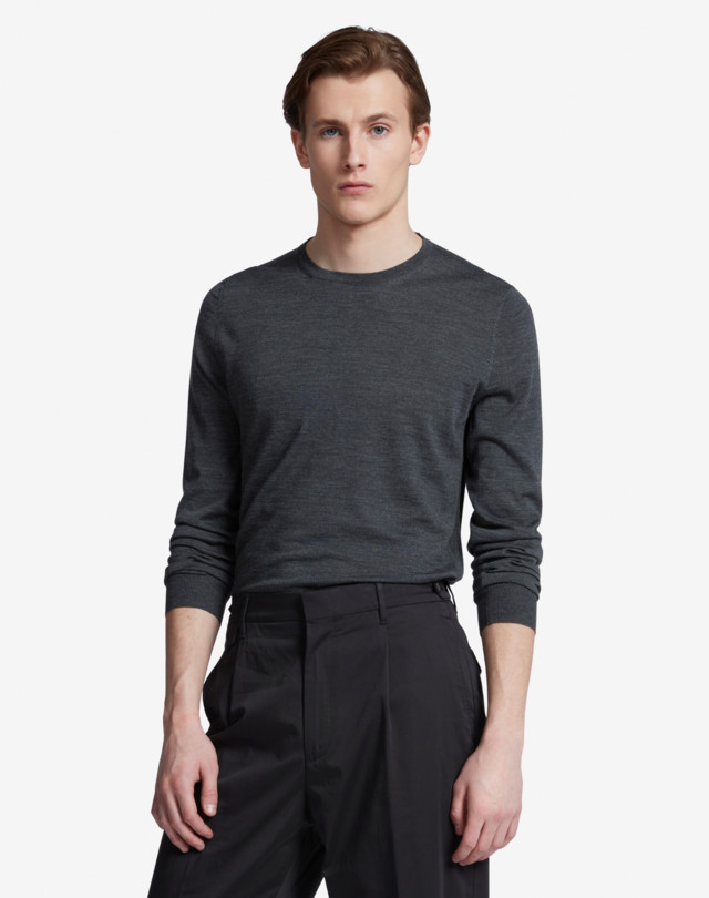 DUNHILL 18GG MERINO CREW NECK JUMPERS Man a