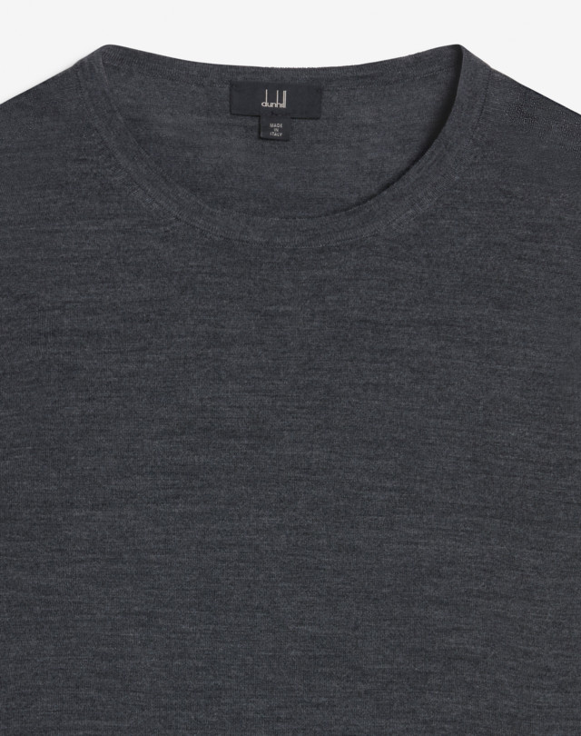 DUNHILL 18GG MERINO CREW NECK JUMPERS Man d
