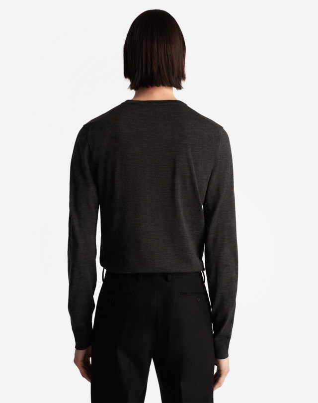 DUNHILL 18GG MERINO CREW NECK JUMPERS Man e