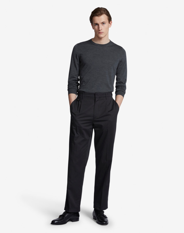 DUNHILL 18GG MERINO CREW NECK JUMPERS Man r