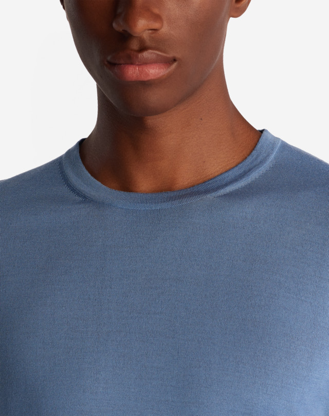 DUNHILL 18GG MERINO CREW NECK JUMPERS Man a