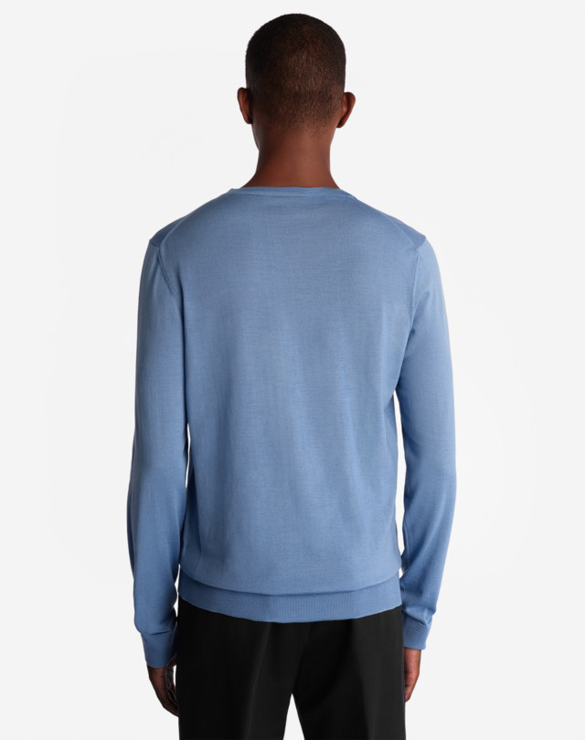 DUNHILL 18GG MERINO CREW NECK JUMPERS Man e